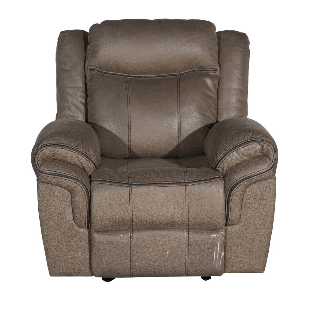 Lisboa Fabric Recliner and Rocking Arm Chair - Brown
