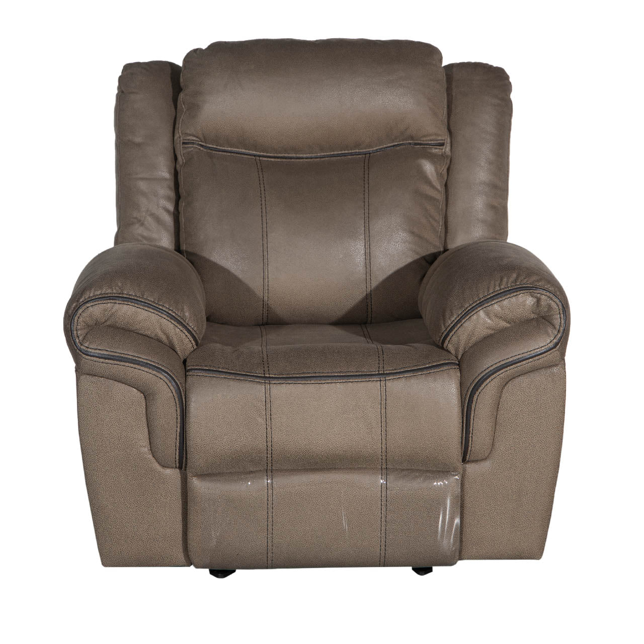 Lisboa Fabric Recliner and Rocking Arm Chair - Brown