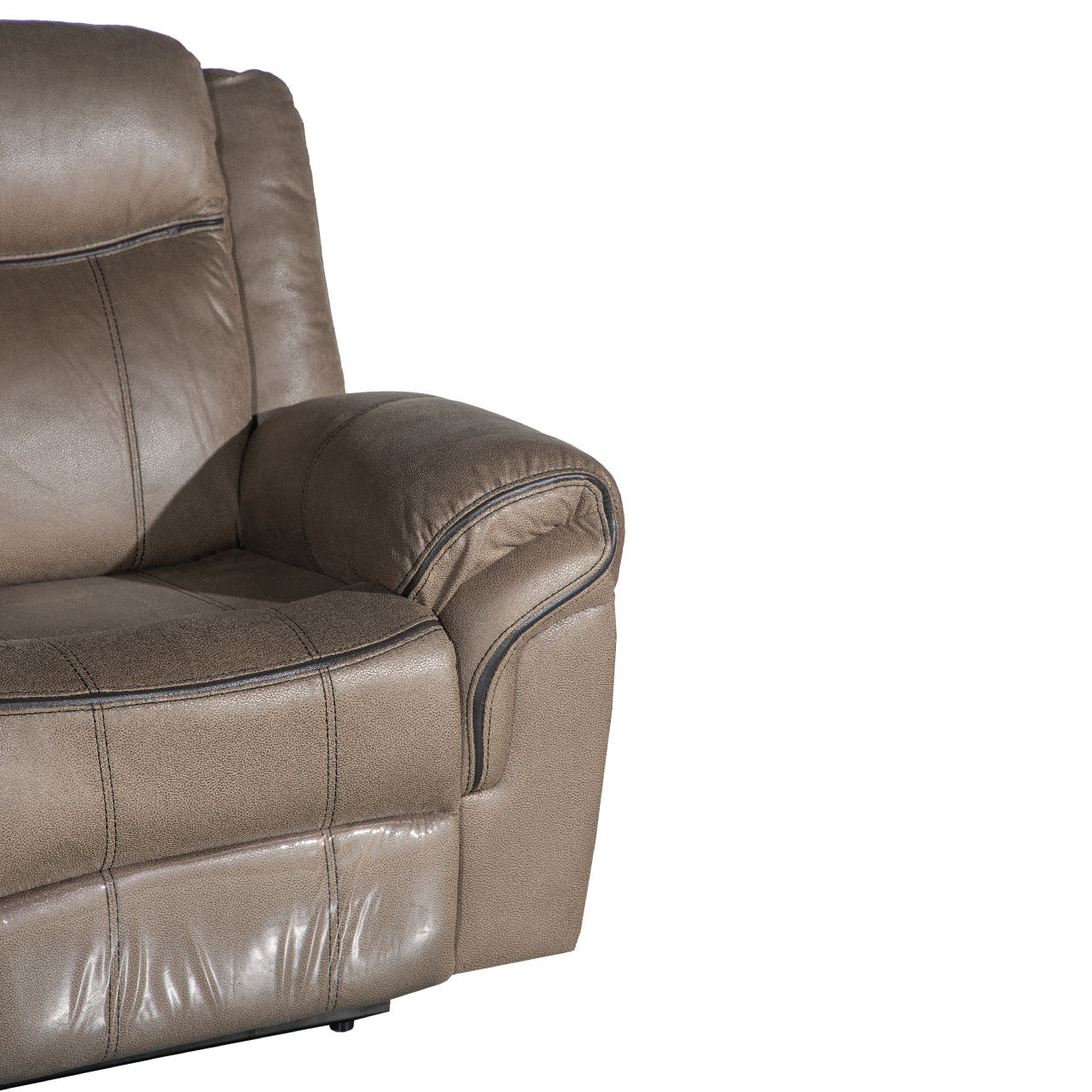 Lisboa Fabric Recliner and Rocking Loveseat - Brown