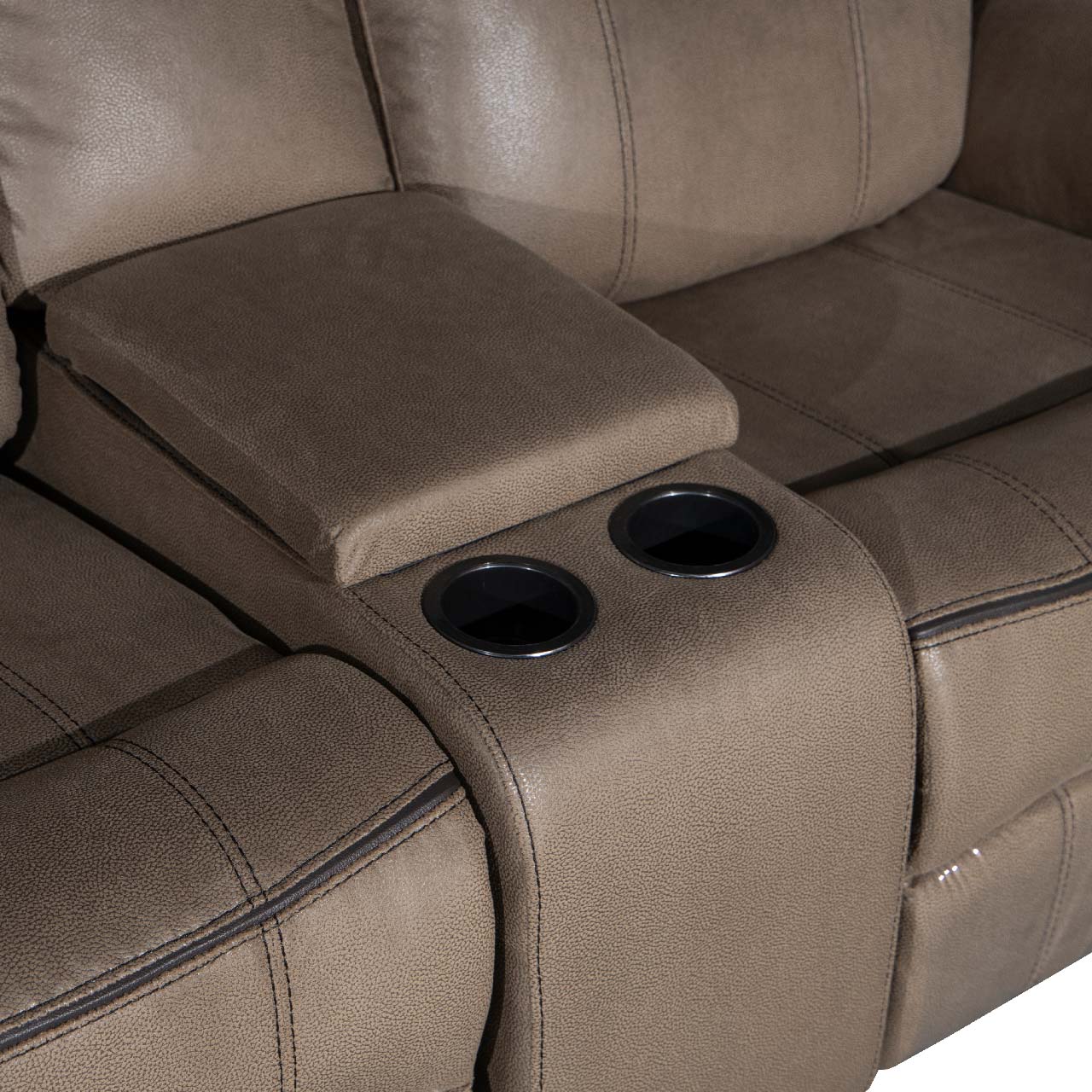 Lisboa Fabric Recliner and Rocking Loveseat - Brown