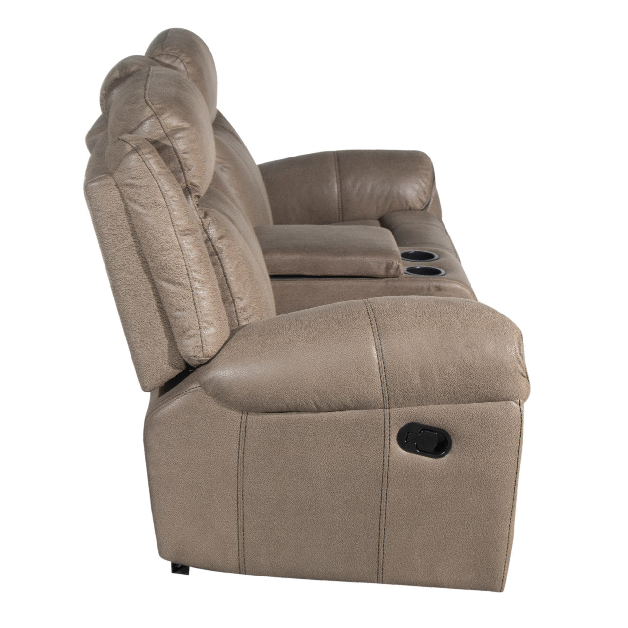Lisboa Fabric Recliner and Rocking Loveseat - Brown