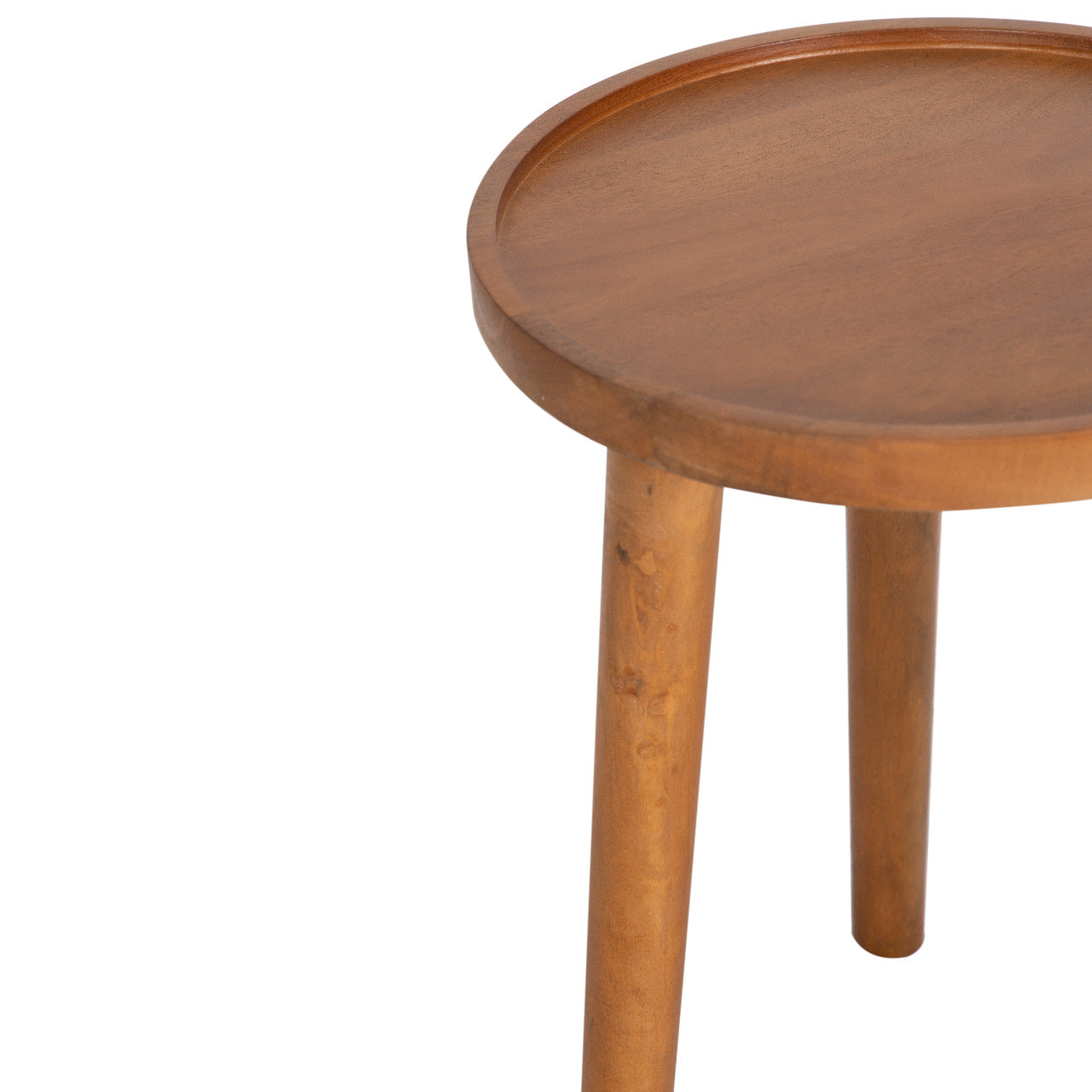 Madera Mango Wood Round Side Table