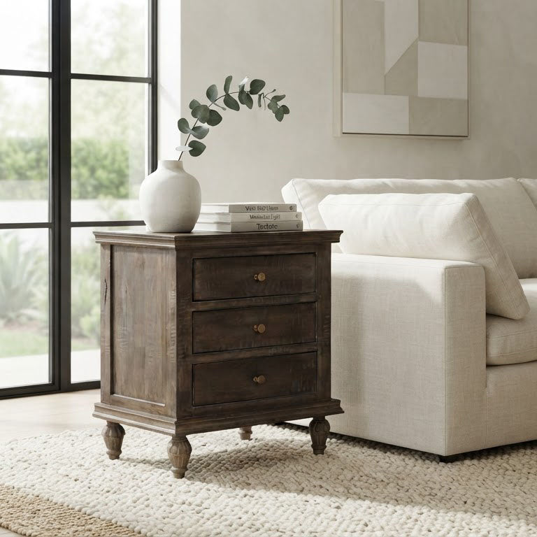 Maison Mango Wood Closed Night Stand Salvage