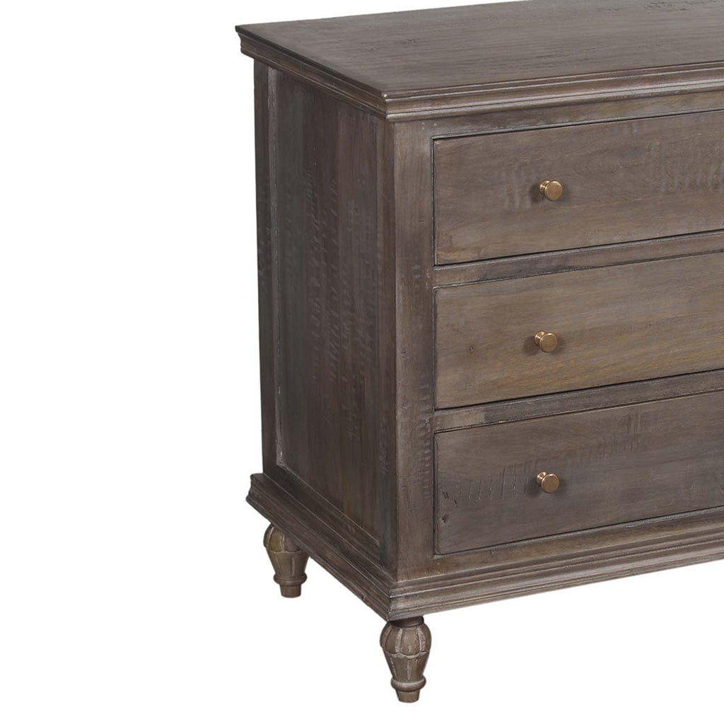Maison Mango Wood 3 Drawer Night Stand Salvage