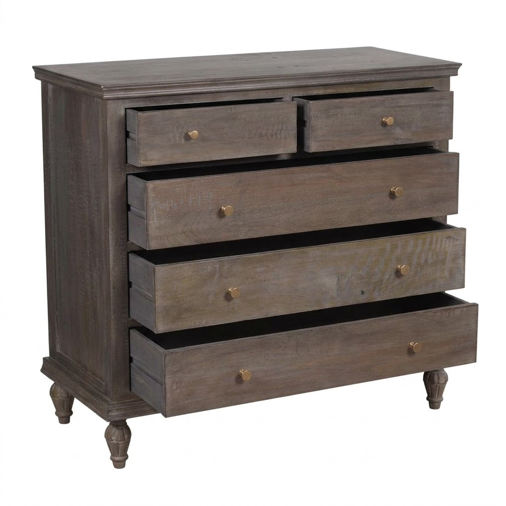 Maison Mango Wood 5 Drawer Chest Salvage