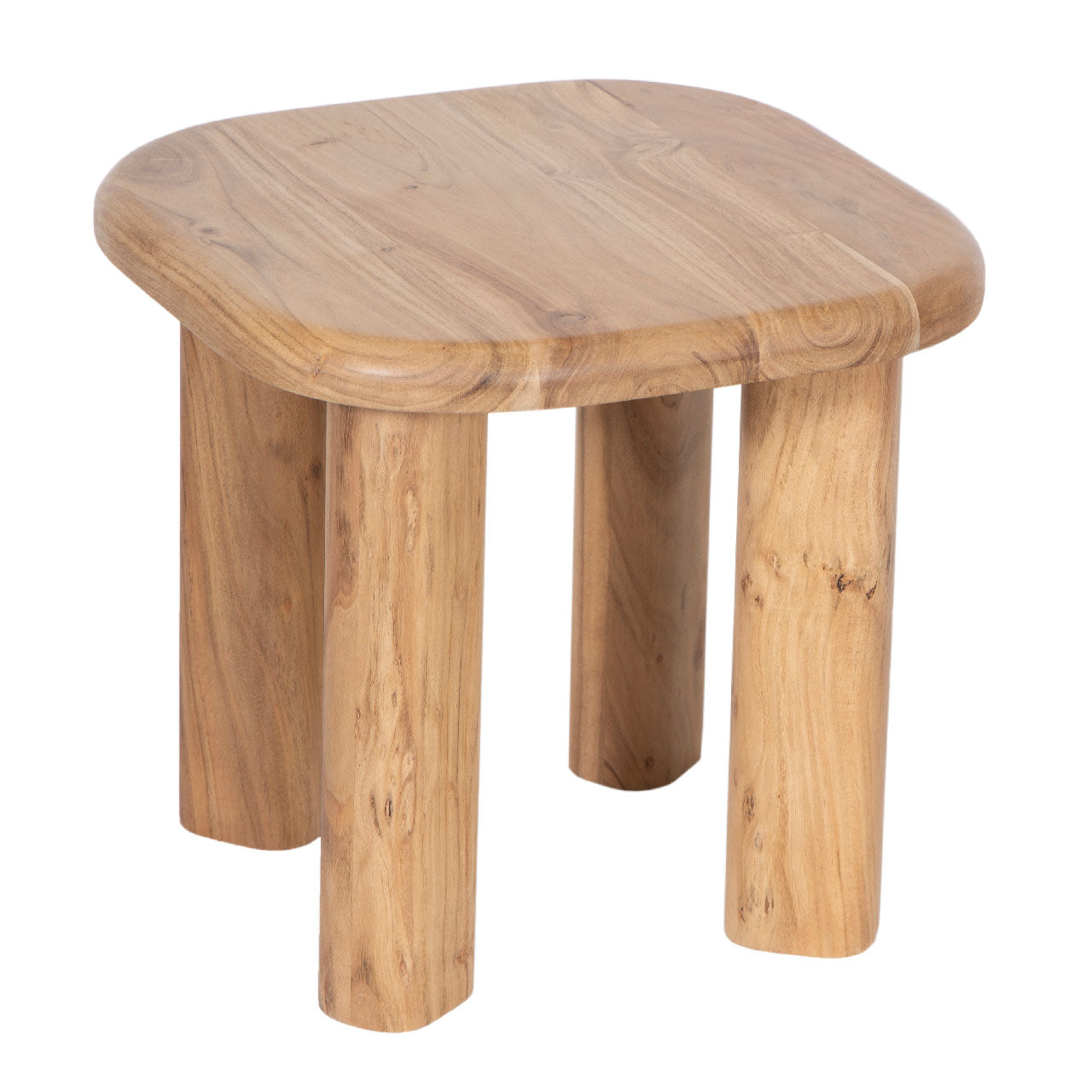 Mancora Acacia Wood Round Side Table