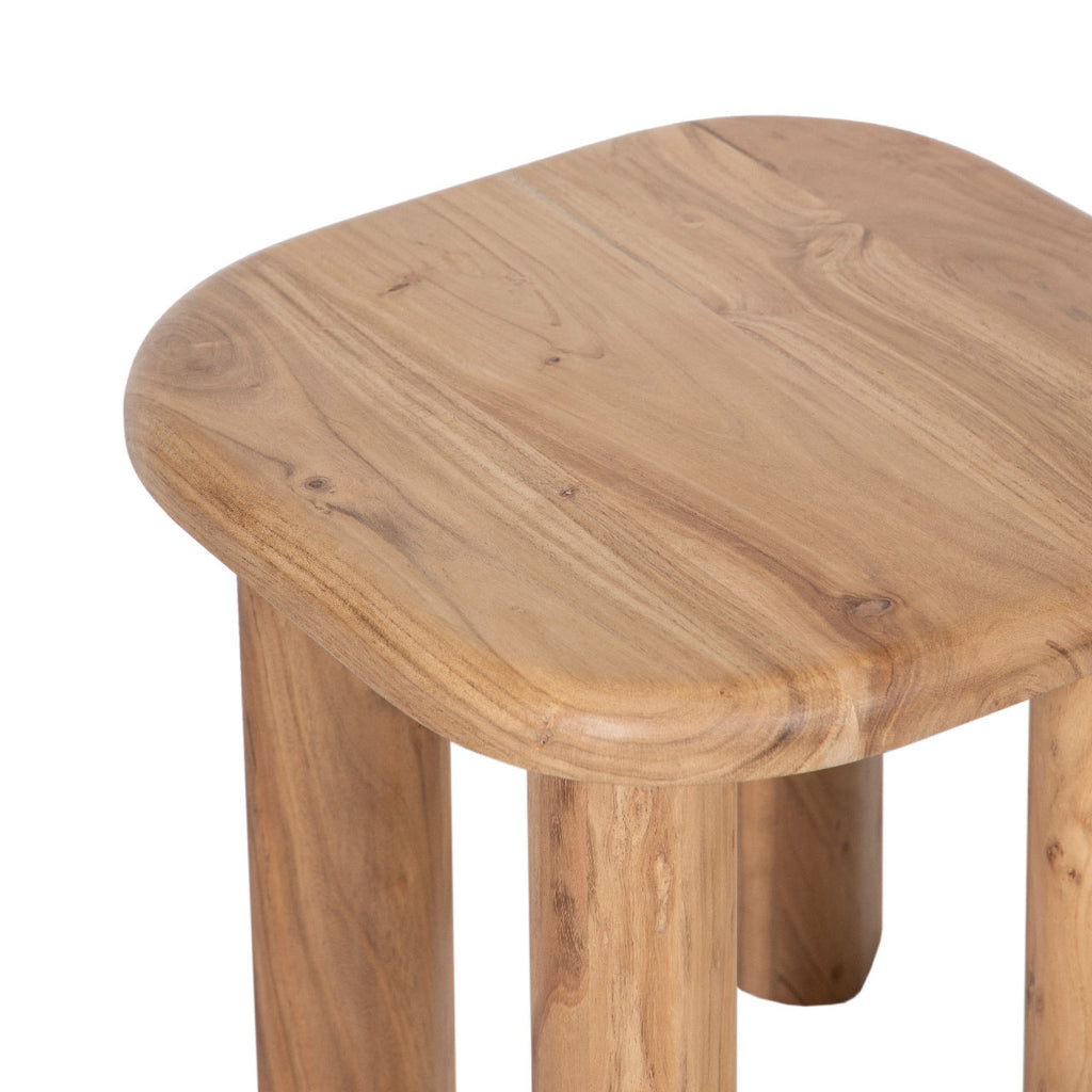 Mancora Acacia Wood Round Side Table