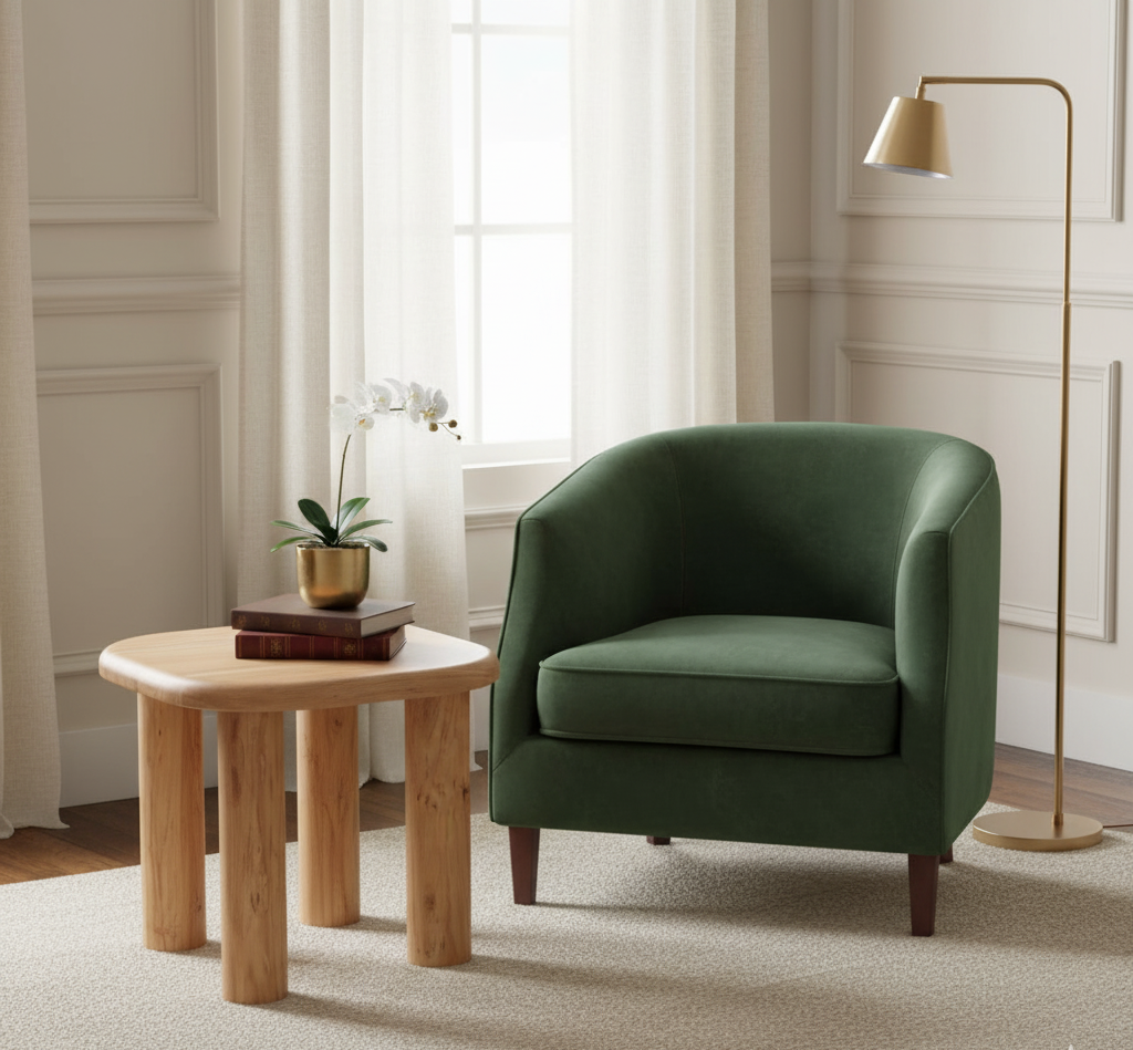 Mancora Acacia Wood Round Side Table