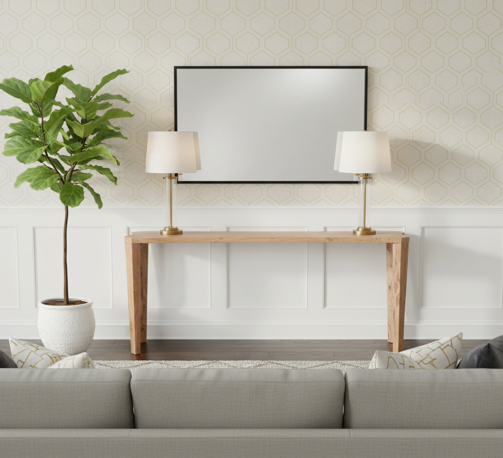 Mehana Acacia Wood Console Table