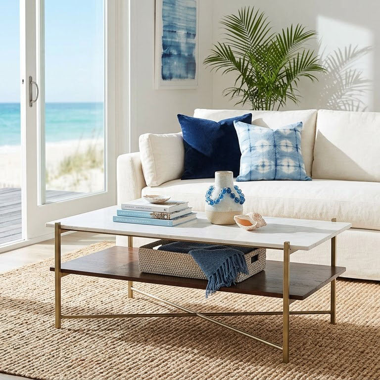 Merge Mango Wood Coffee Table Gold