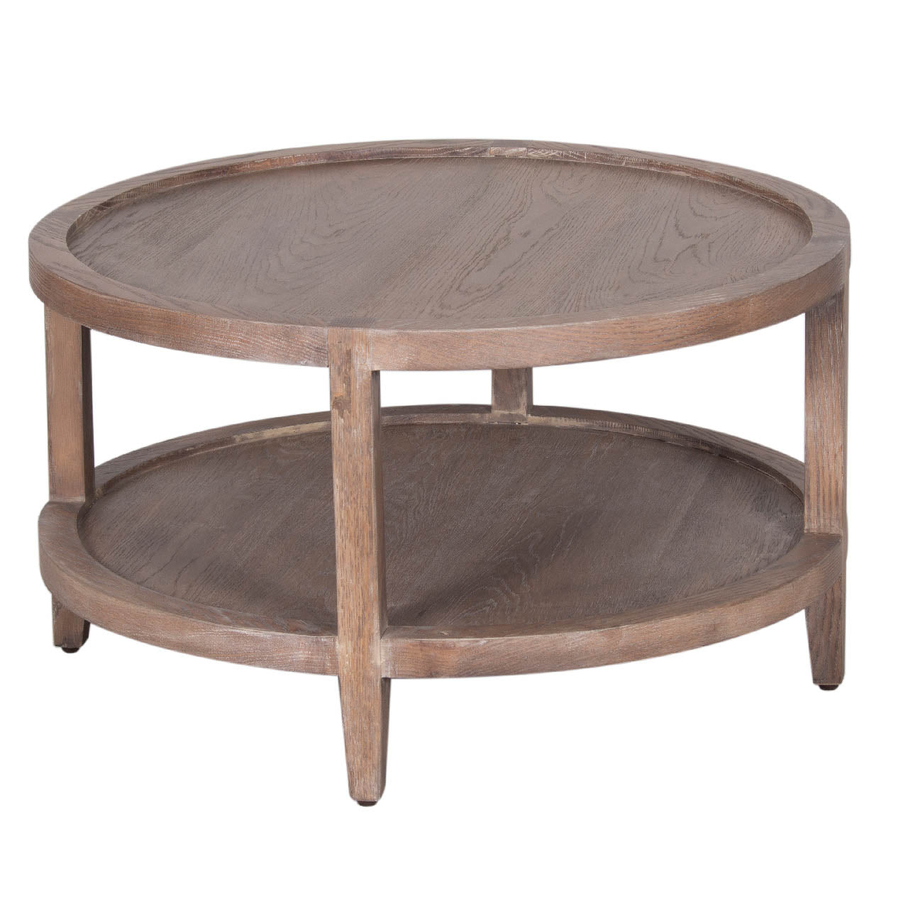 Mersing Oak Wood Round Coffee Table