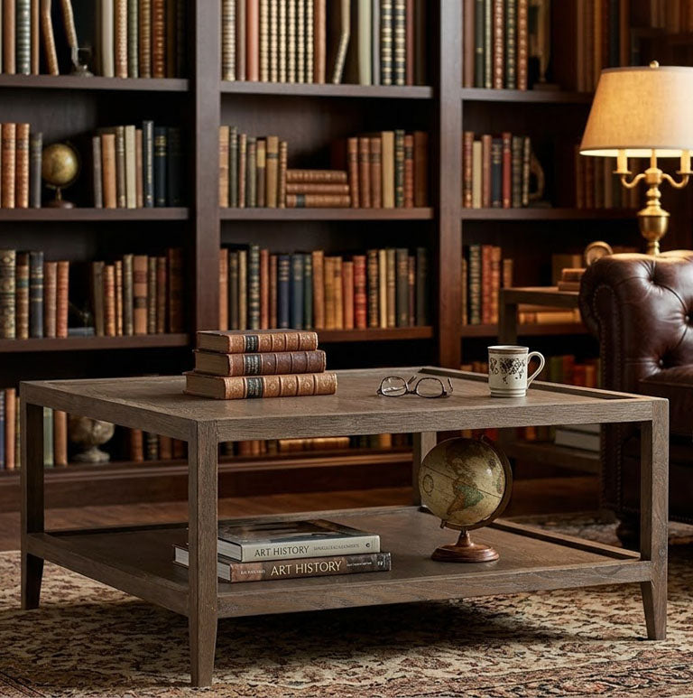 Mersing Oak Wood Square Coffee Table