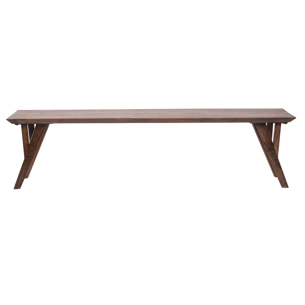 Mid Century Mango Wood Dining Bench