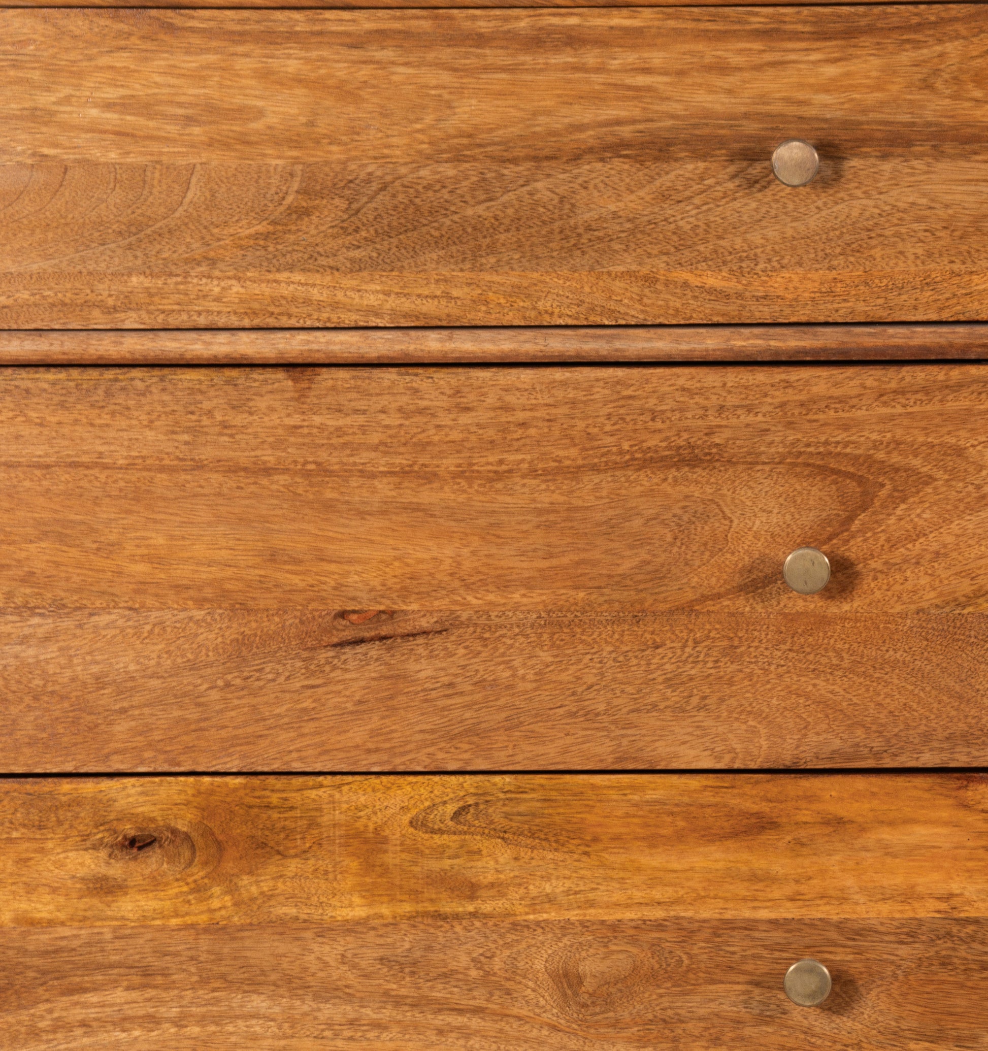Mid Century Mango Wood 6 Drawer Dresser Cognac