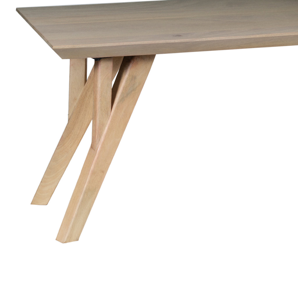 Mid Century Mango Wood Dining Bench