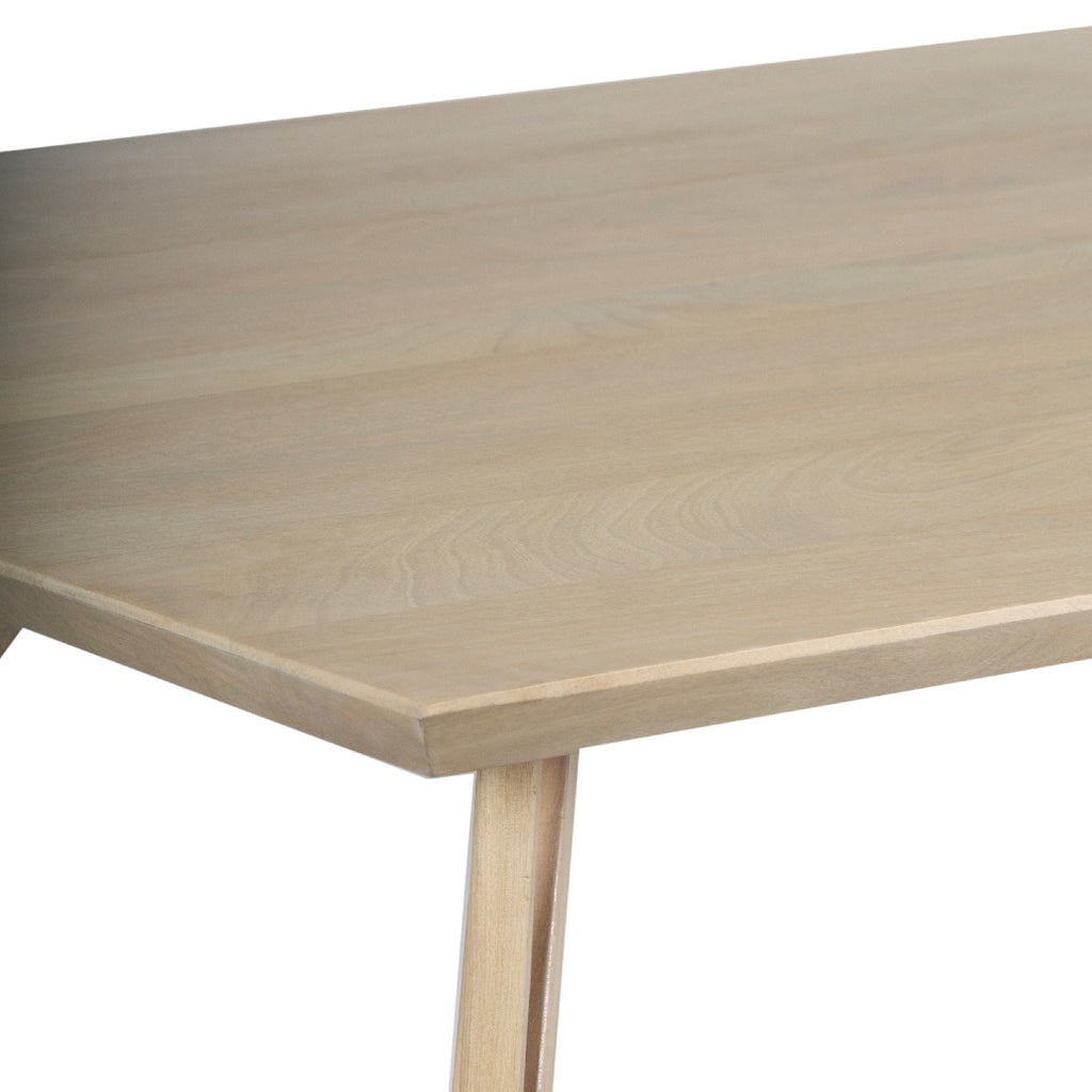 Mid Century Mango Wood Dining Bench