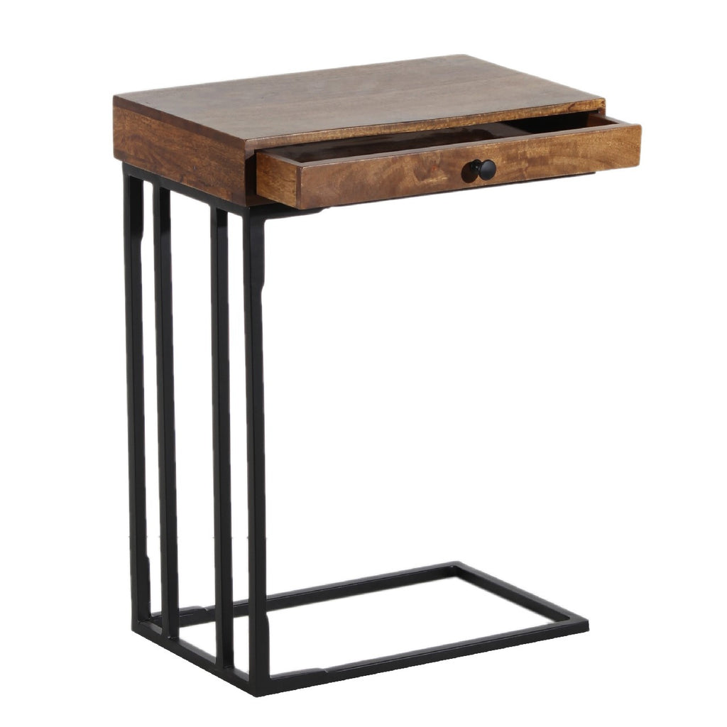 Minsak Mango Wood Metal C Table