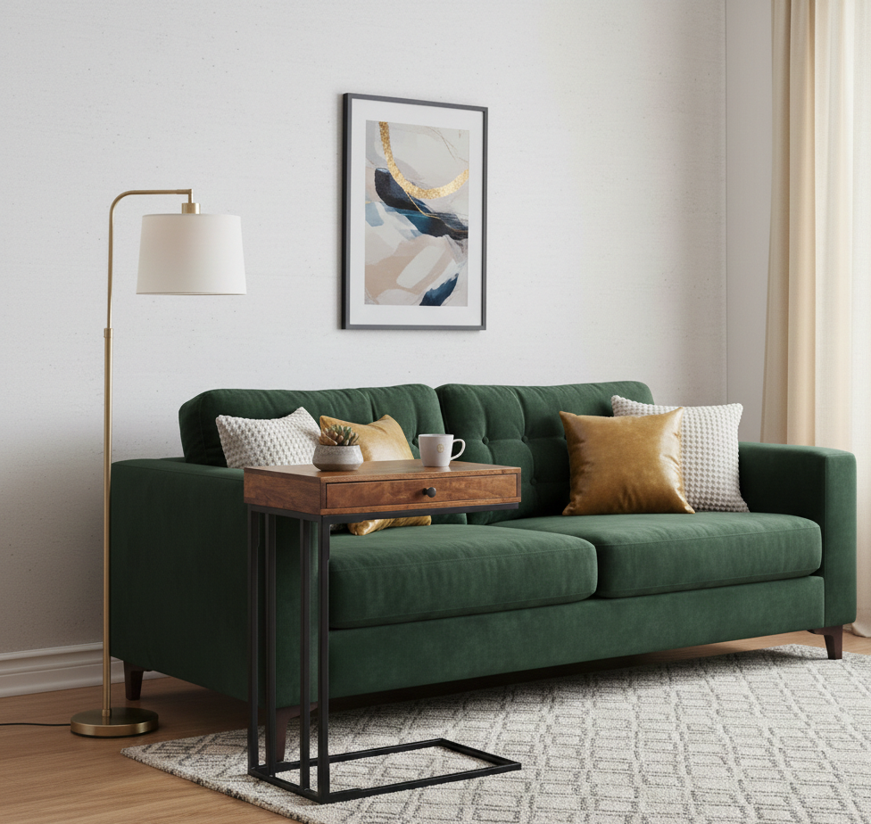 Minsak Mango Wood Metal C Table
