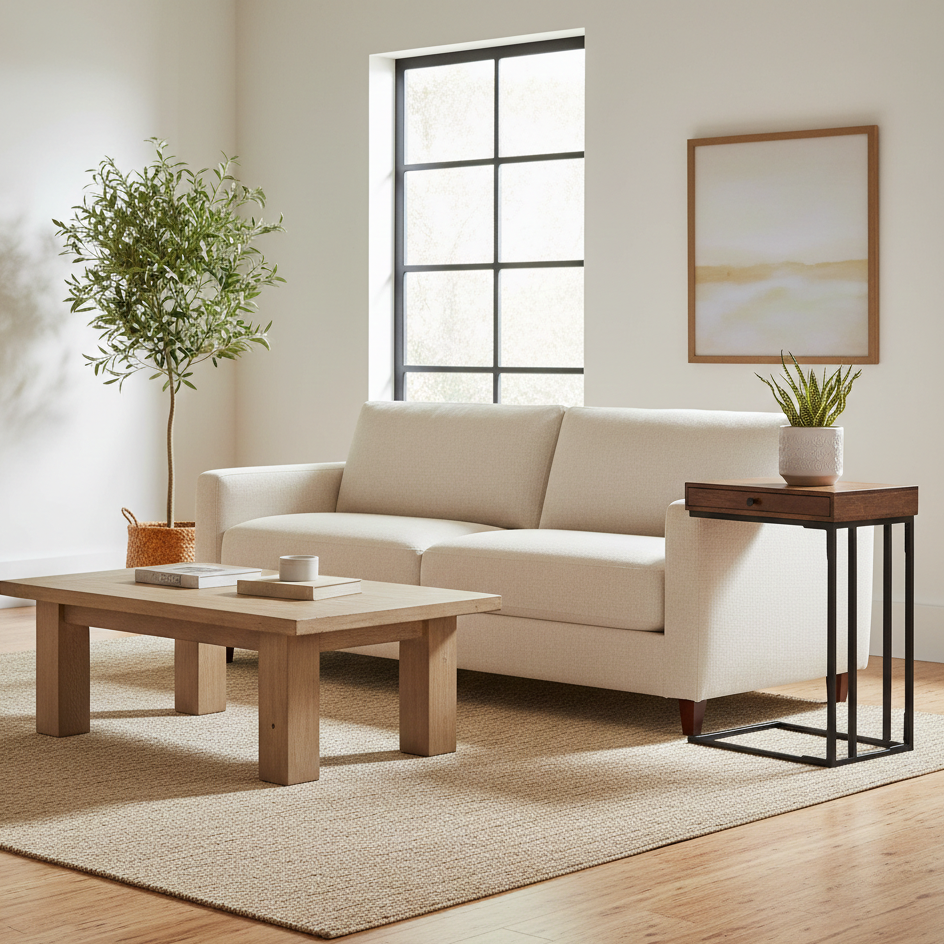 Minsak Mango Wood Metal C Table
