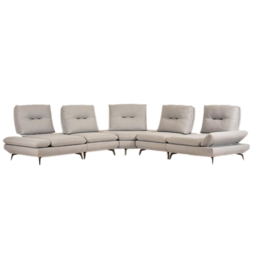 Modena Fabric Luxe Sectional - Blake Cement