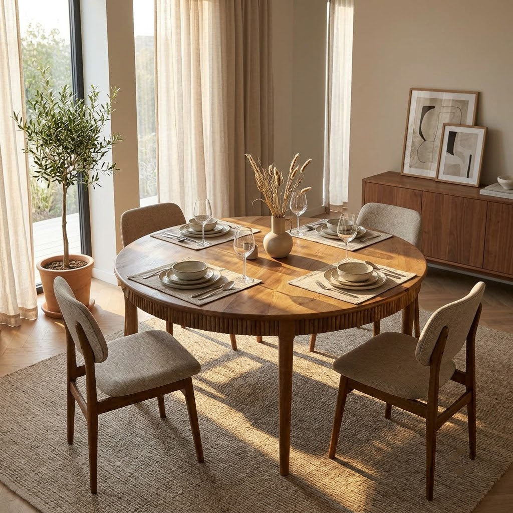 Moldova Round Dining Table Large