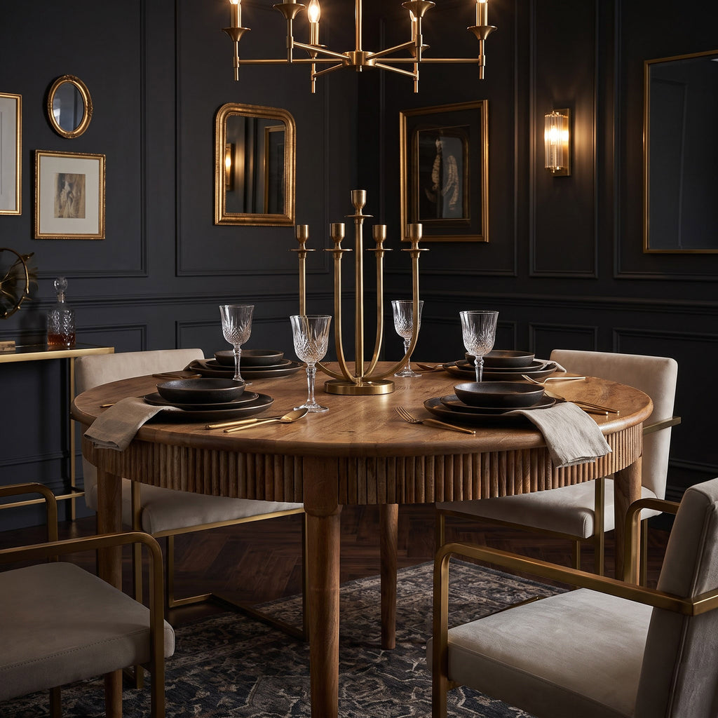 Moldova Mango Wood Dining Table Small