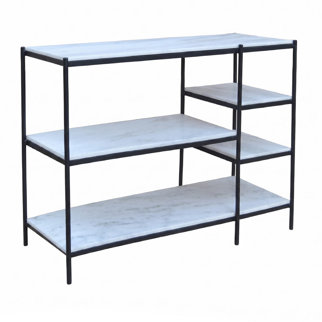 Naples Metal Marble 5 Tier Console Table