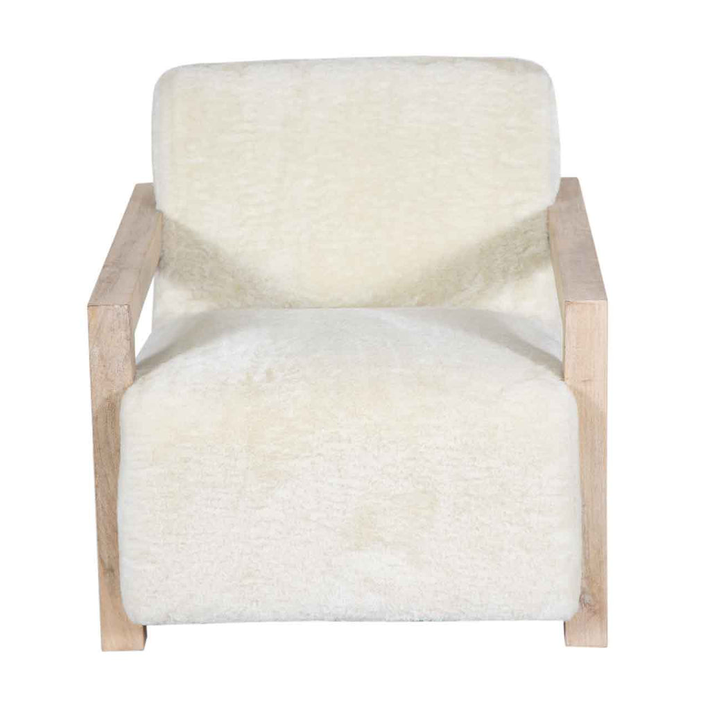 Nicolla Mango Wood Fabric Arm Chair