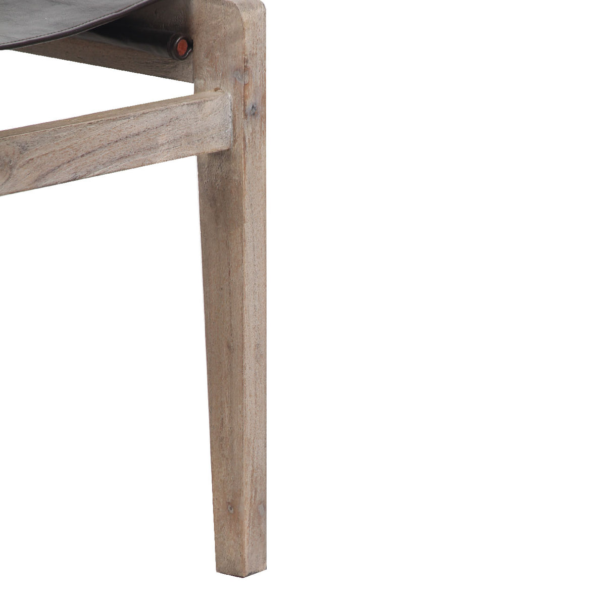 Noe Acacia Wood Leather Sling Dining Chair