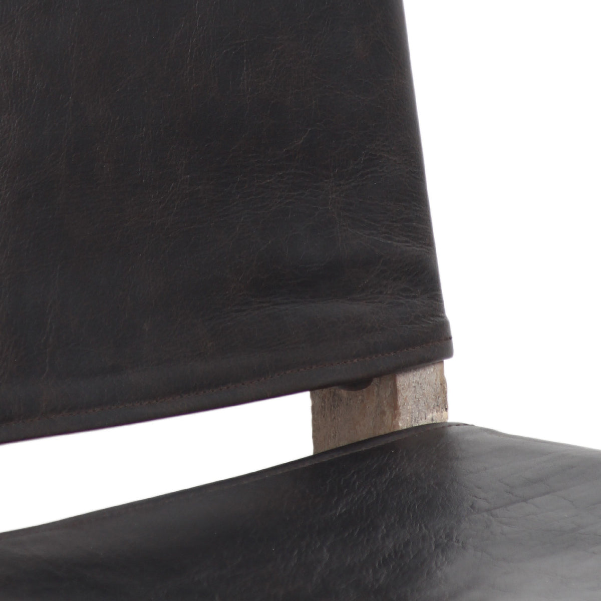 Noe Acacia Wood Leather Sling Dining Chair