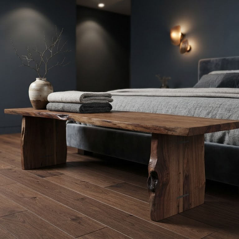 Nova Acacia Wood Live Edge Dining Bench