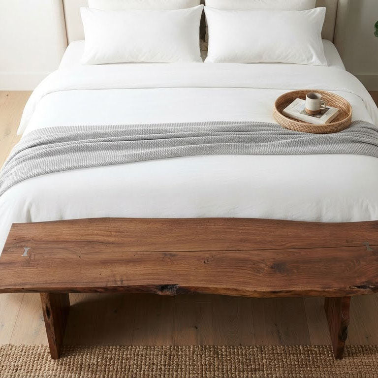 Nova Acacia Wood Live Edge Dining Bench
