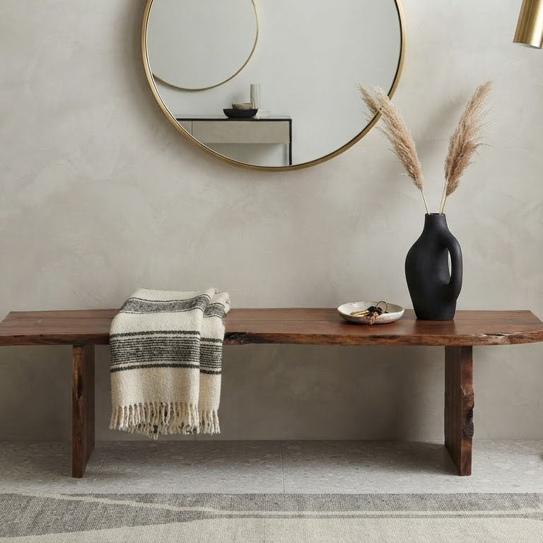 Nova Acacia Wood Live Edge Dining Bench