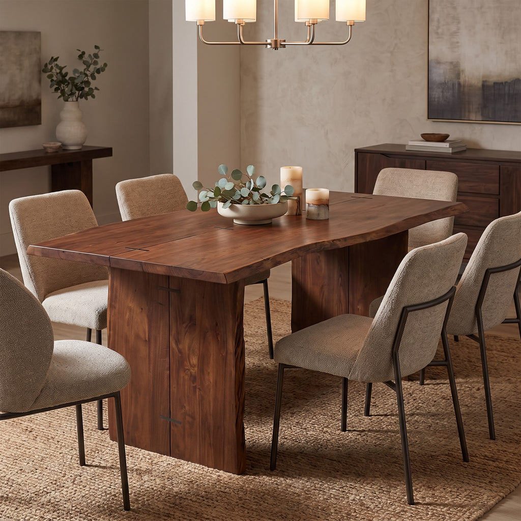 Nova Acacia Wood Live Edge Dining Table