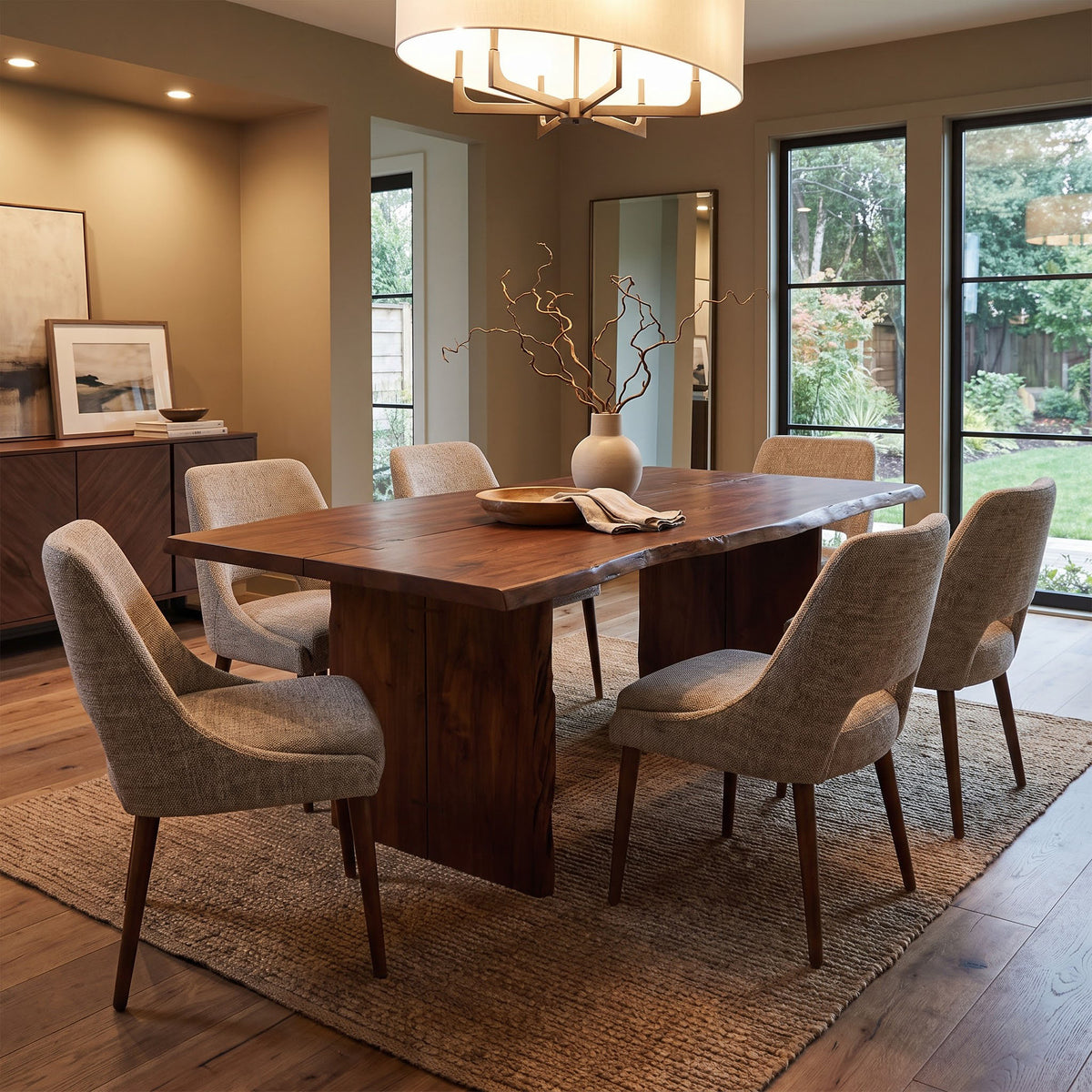 Nova Acacia Wood Live Edge Dining Table