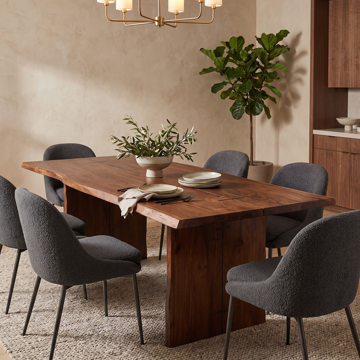 Nova Acacia Wood Live Edge Dining Table