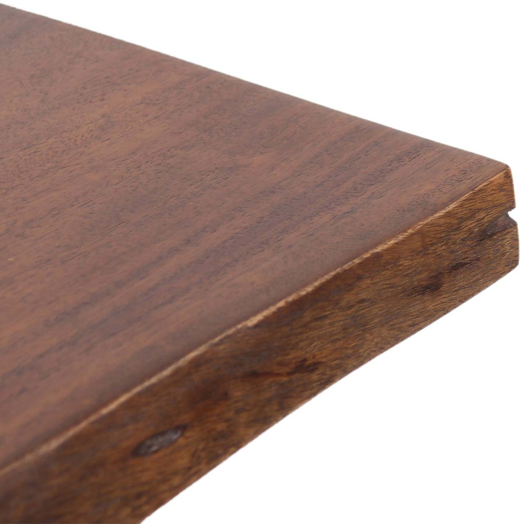 Nova Acacia Wood live Edge Side Table - Washed Walnut