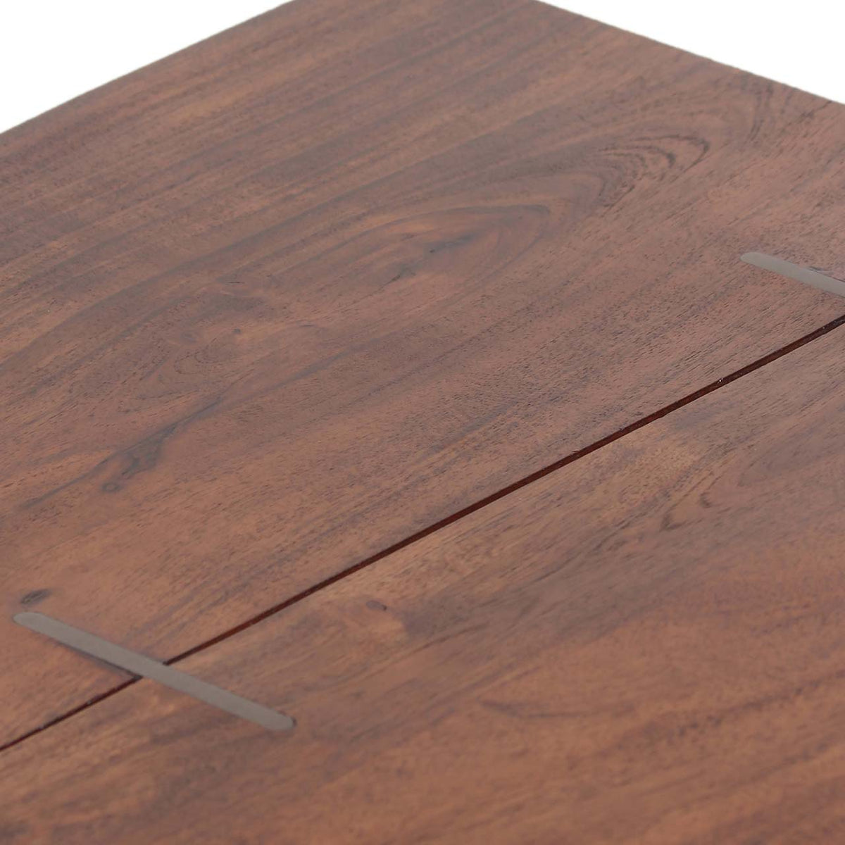Nova Acacia Wood live Edge Side Table - Washed Walnut
