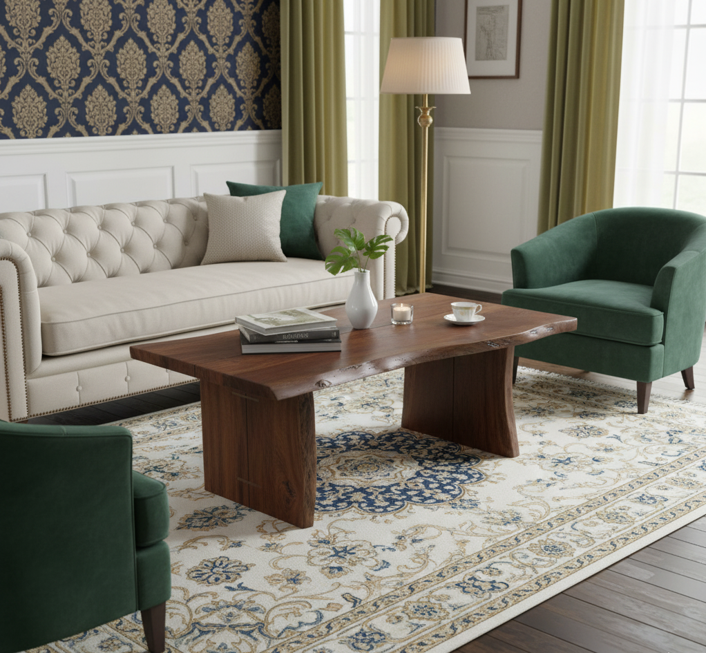 Nova Acacia Wood Live Edge Coffee Table