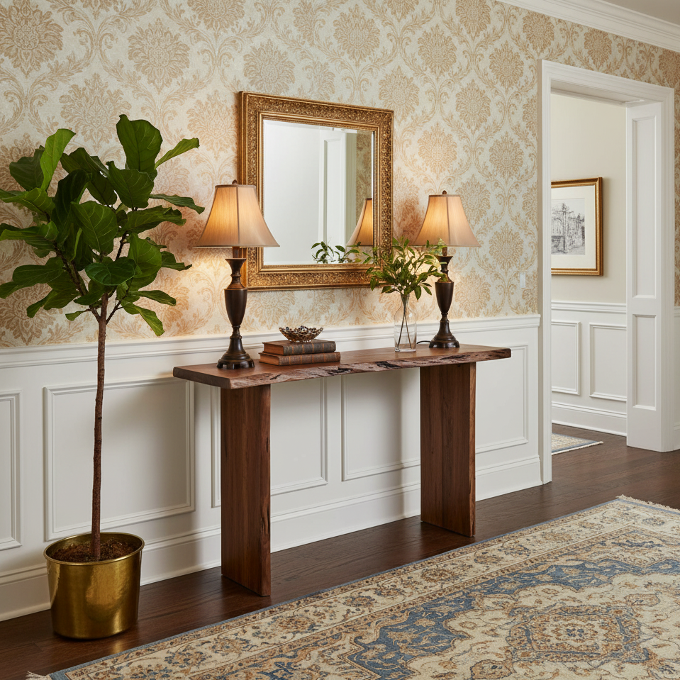 Nova Acacia Wood Live Edge Console Table