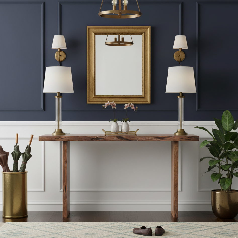 Nova Acacia Wood Live Edge Console Table