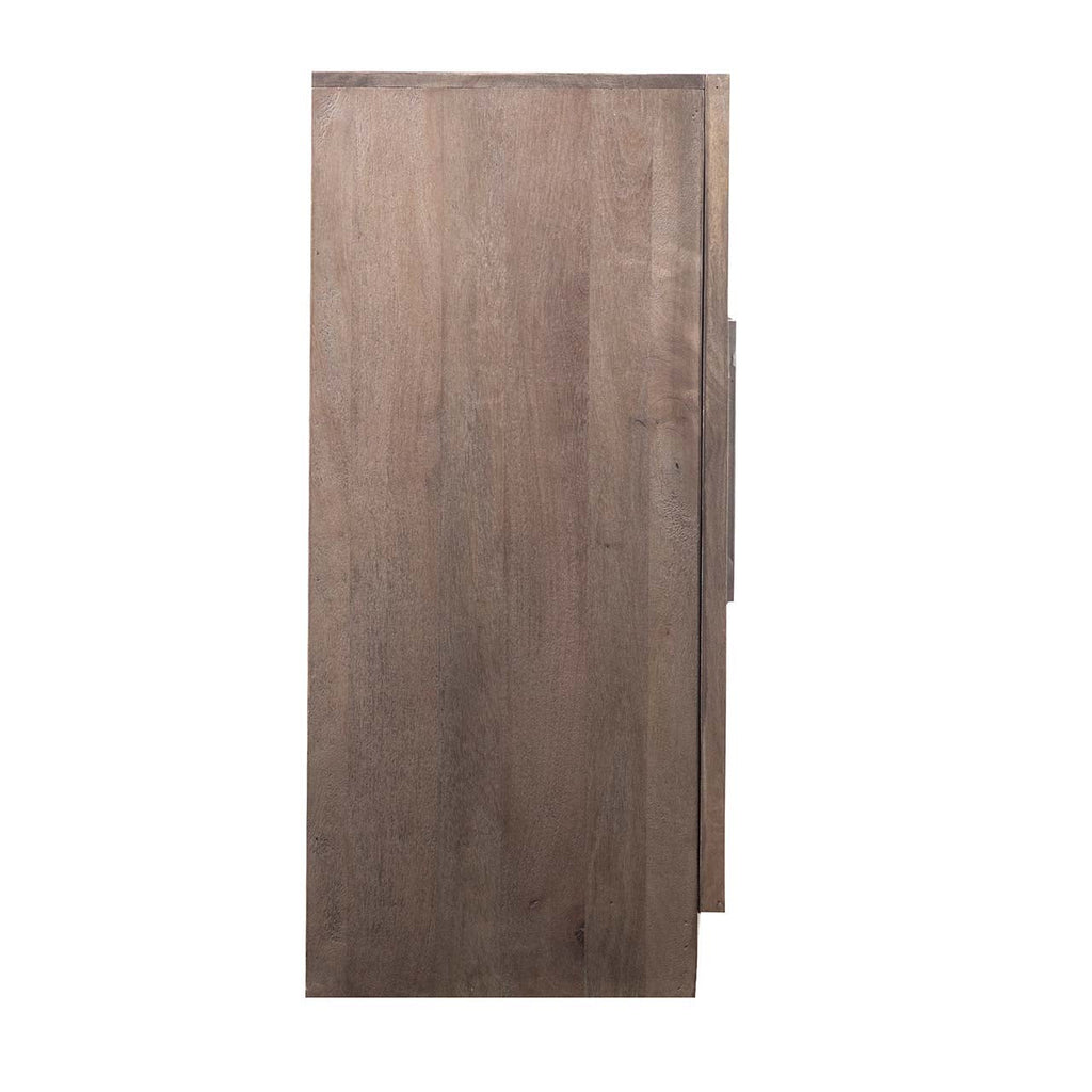 Parquet Mango Wood 4 Door Buffet Slate Grey