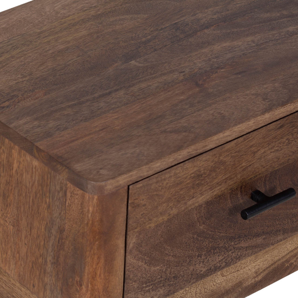 Pedron Mango Wood Nightstand - Washed Walnut