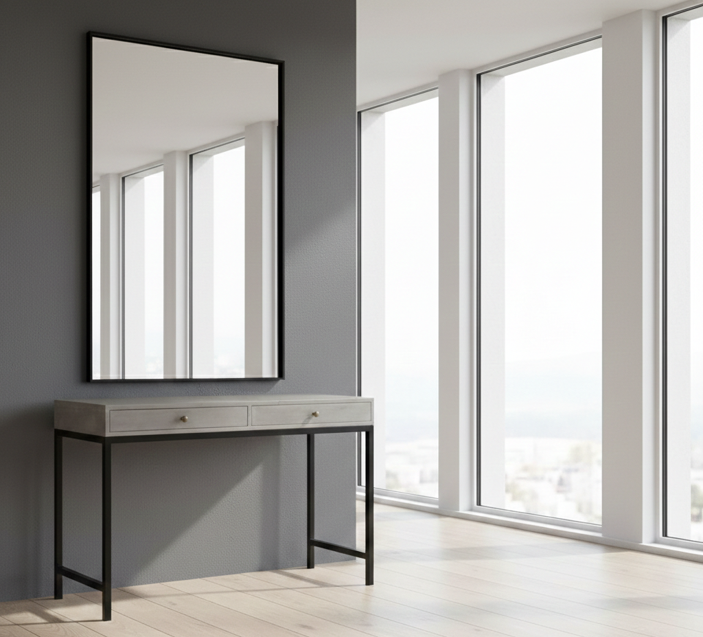 Philips Mango Wood Console Table With 2 Drawers