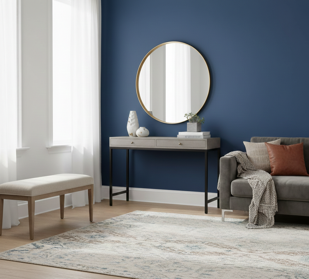Philips Mango Wood Console Table With 2 Drawers