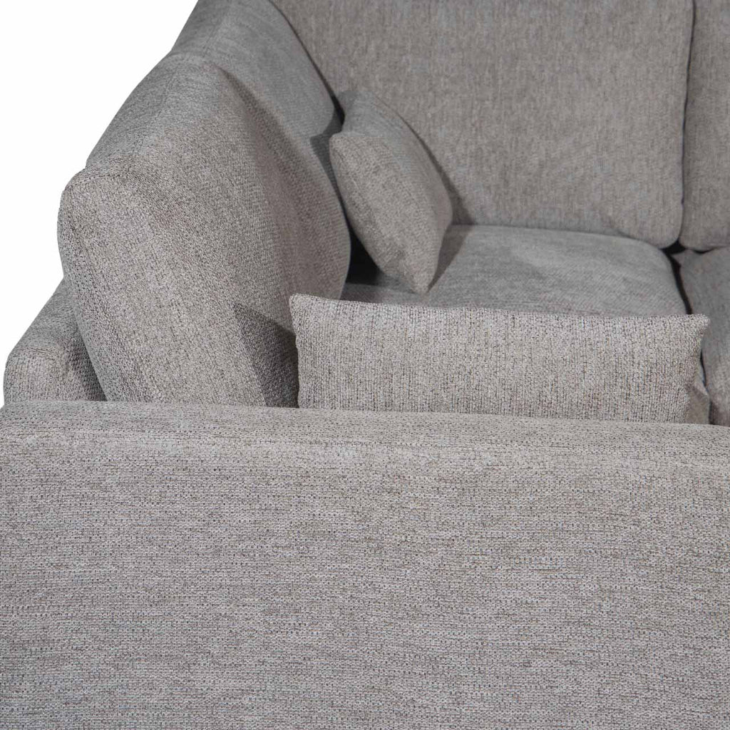 Polaris Fabric Cloud Sectional - Brown