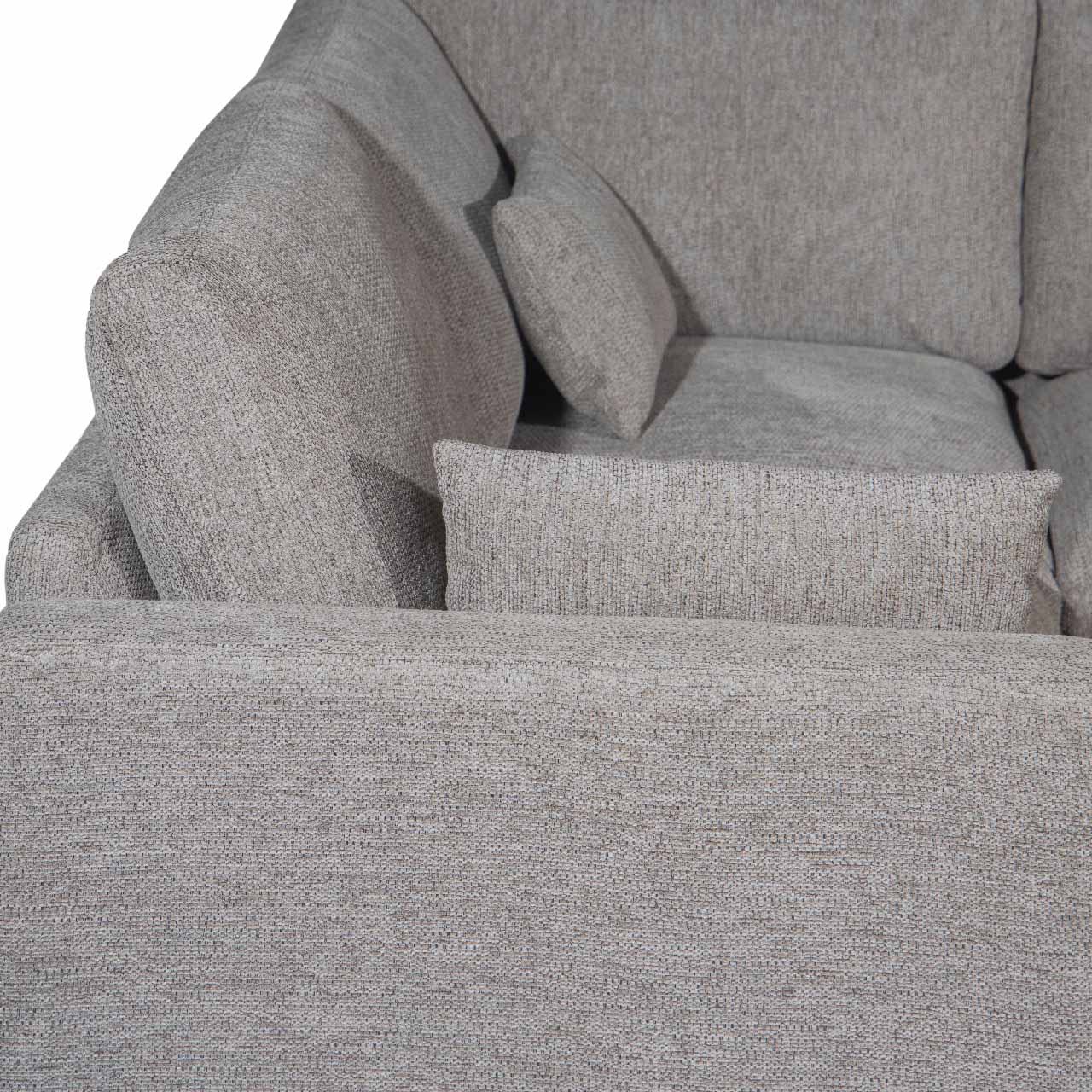 Polaris Fabric Cloud Sectional - Brown