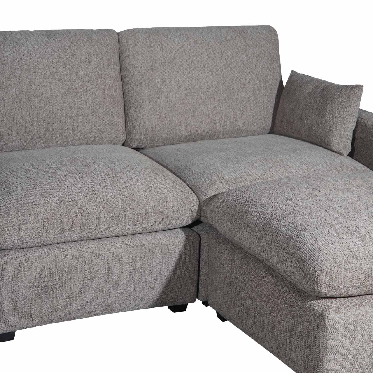 Polaris Fabric Cloud Sectional - Brown