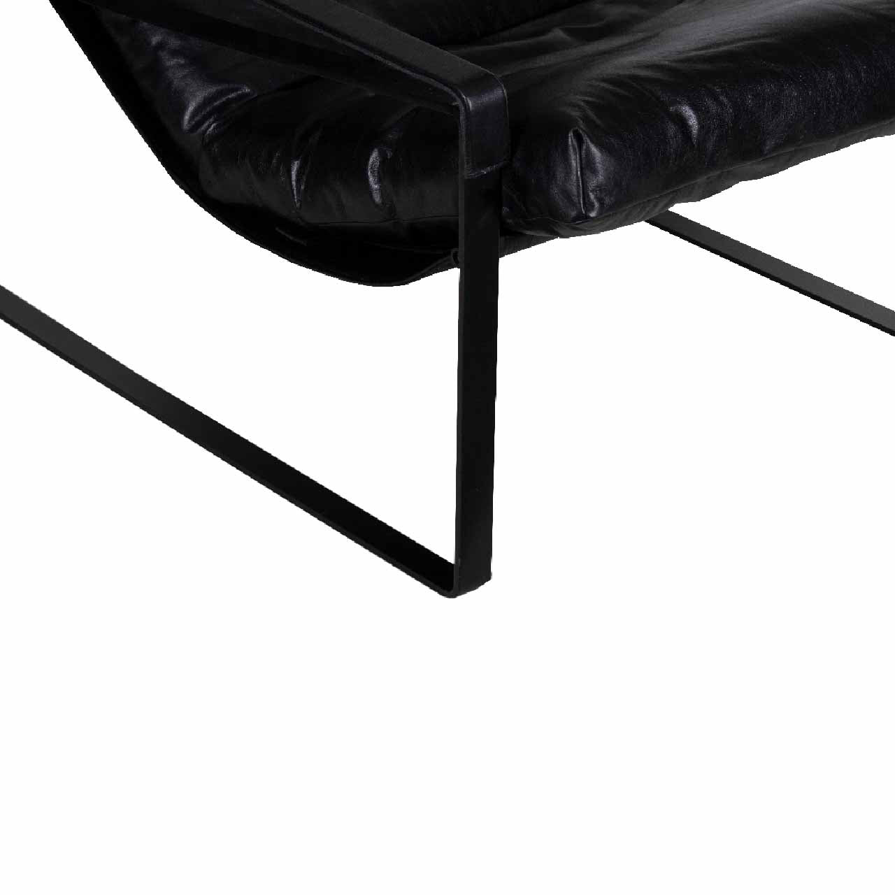 Porgabi Metal & Buff Leather Lounge Chair