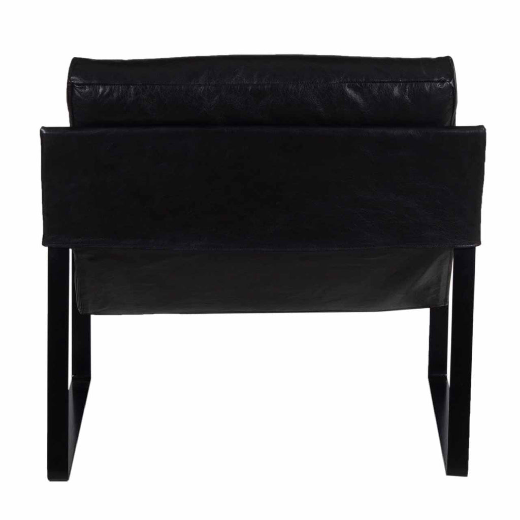 Porgabi Metal & Buff Leather Lounge Chair